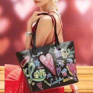 Retired Brighton fashionista leather hearts love‎ tote bag